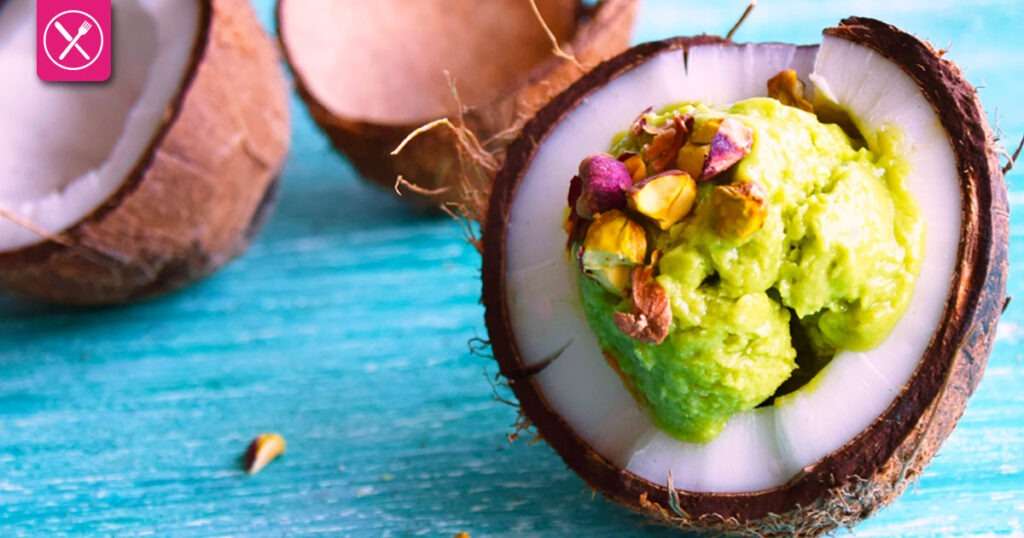 gevuldekokosnoot avocadoijs - - Discovered